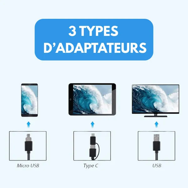 Wasserdichte HD-Endoskopkamera mit flexiblem Kabel