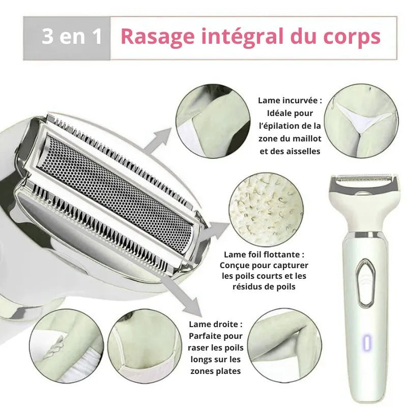 Rasoir Tondeuse 4-en-1 pour Femme