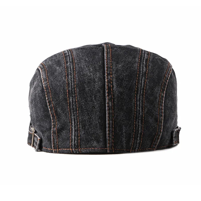 Casquette plate en denim homme