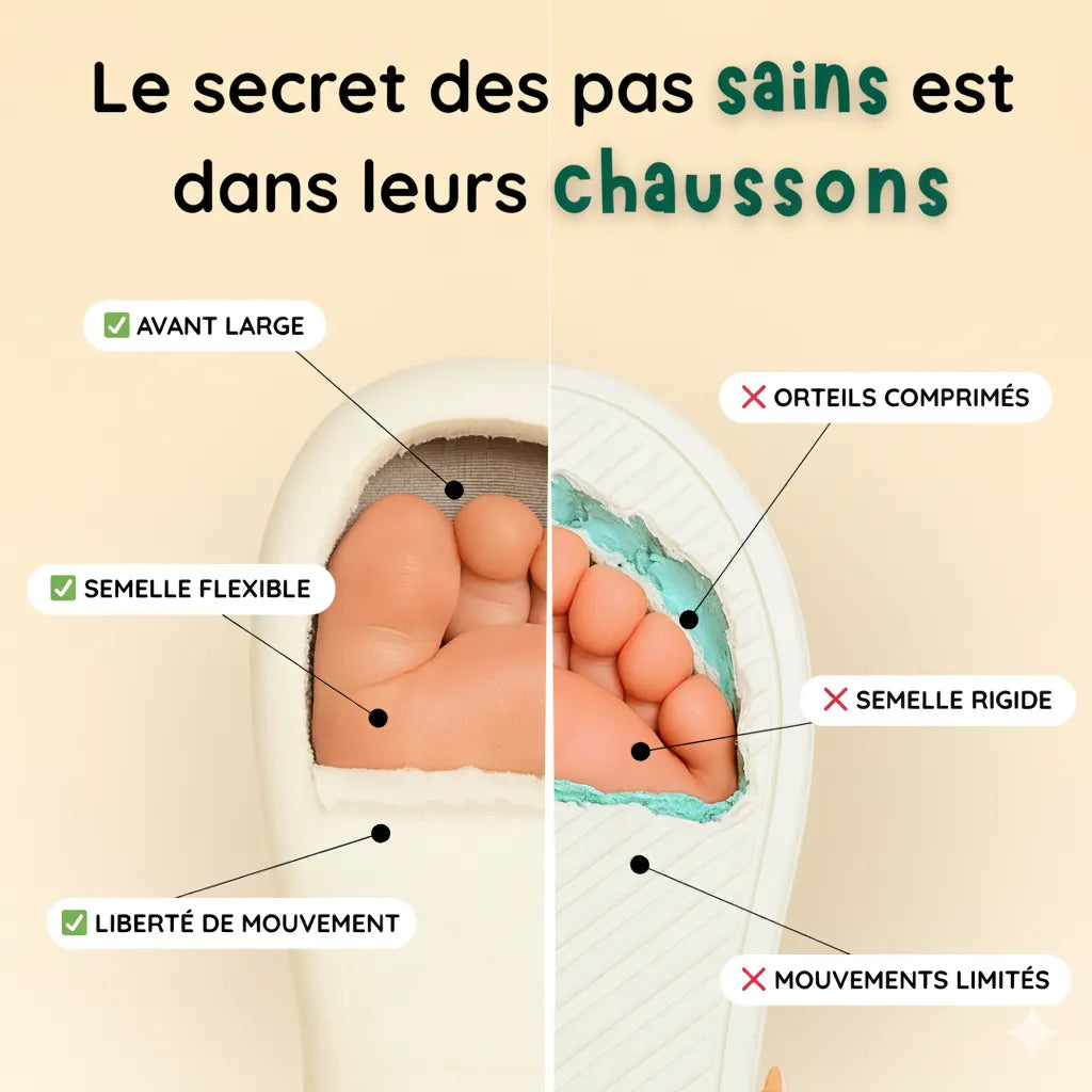 Chaussons bébé en coton épais