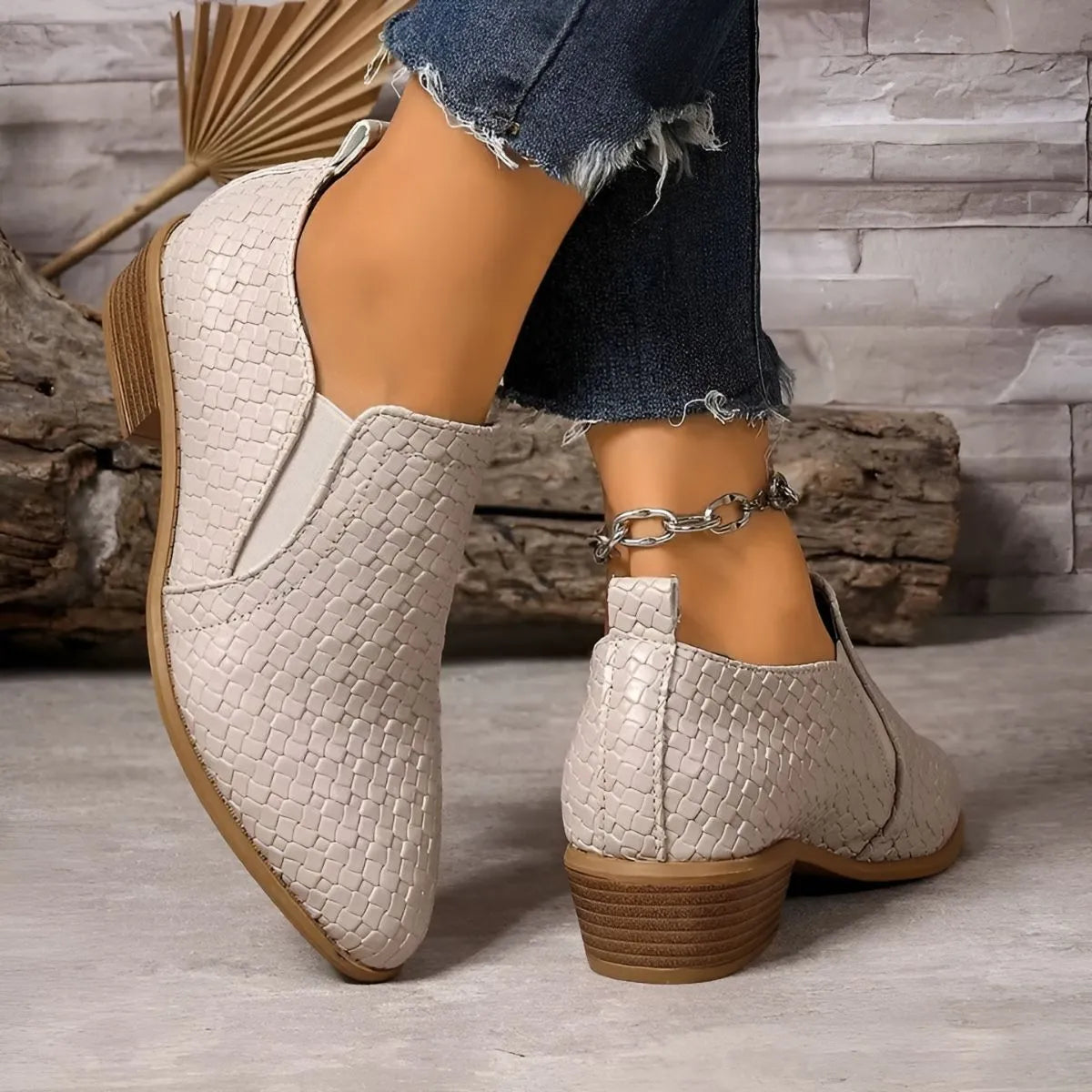 Chaussures Oxford tressées pour femme