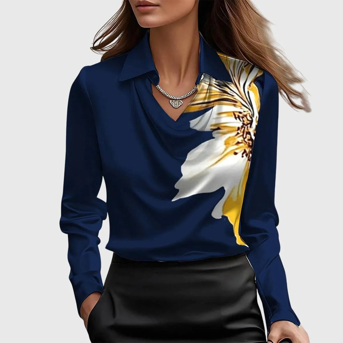 Elegante Satinbluse für Damen