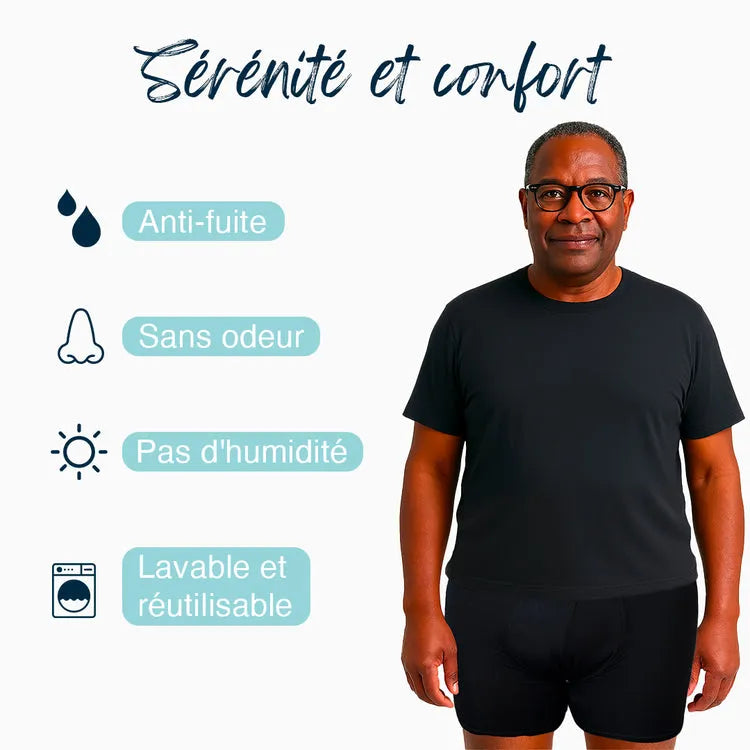 Boxer d’incontinence ultra-absorbant