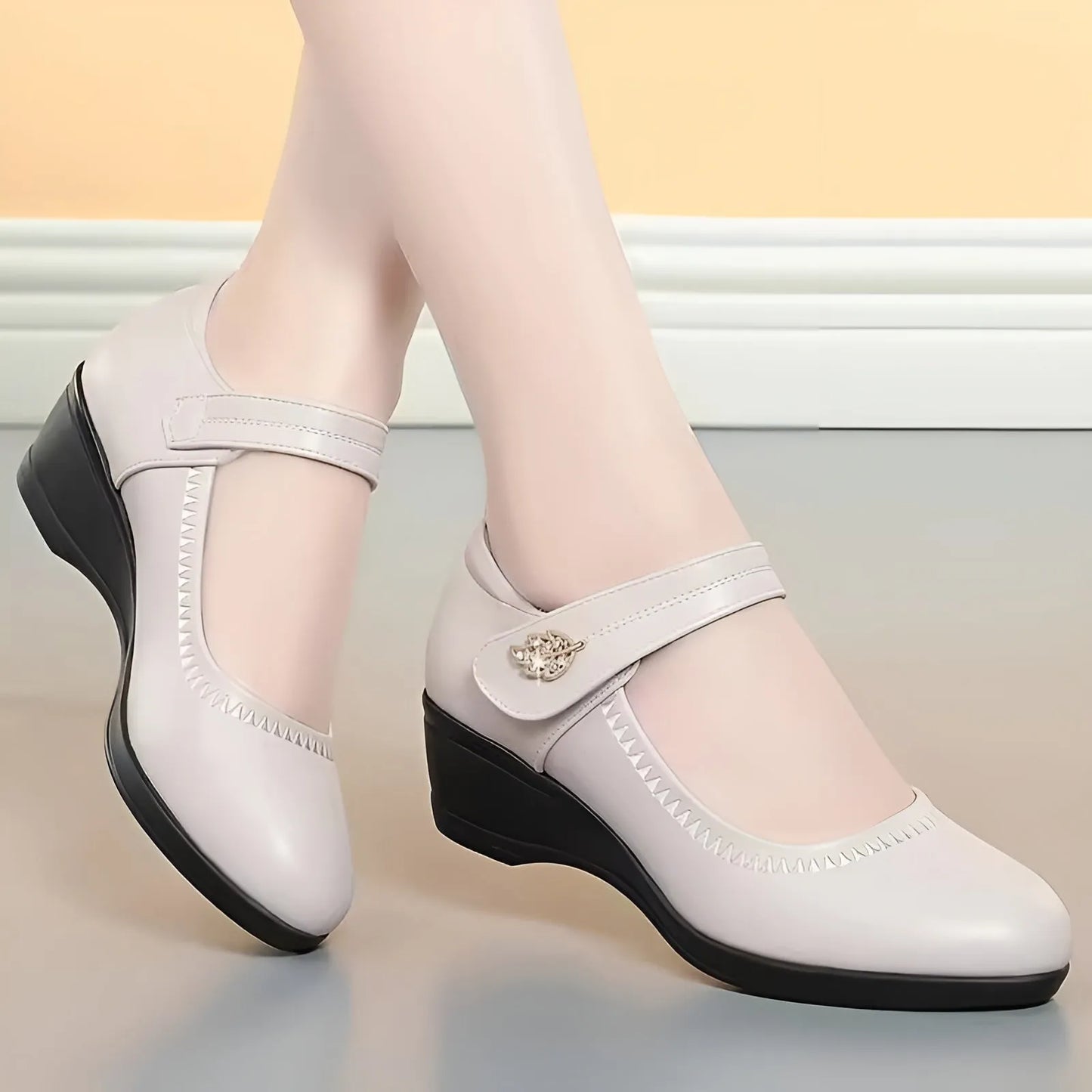 Chaussures souples confortables en cuir PU