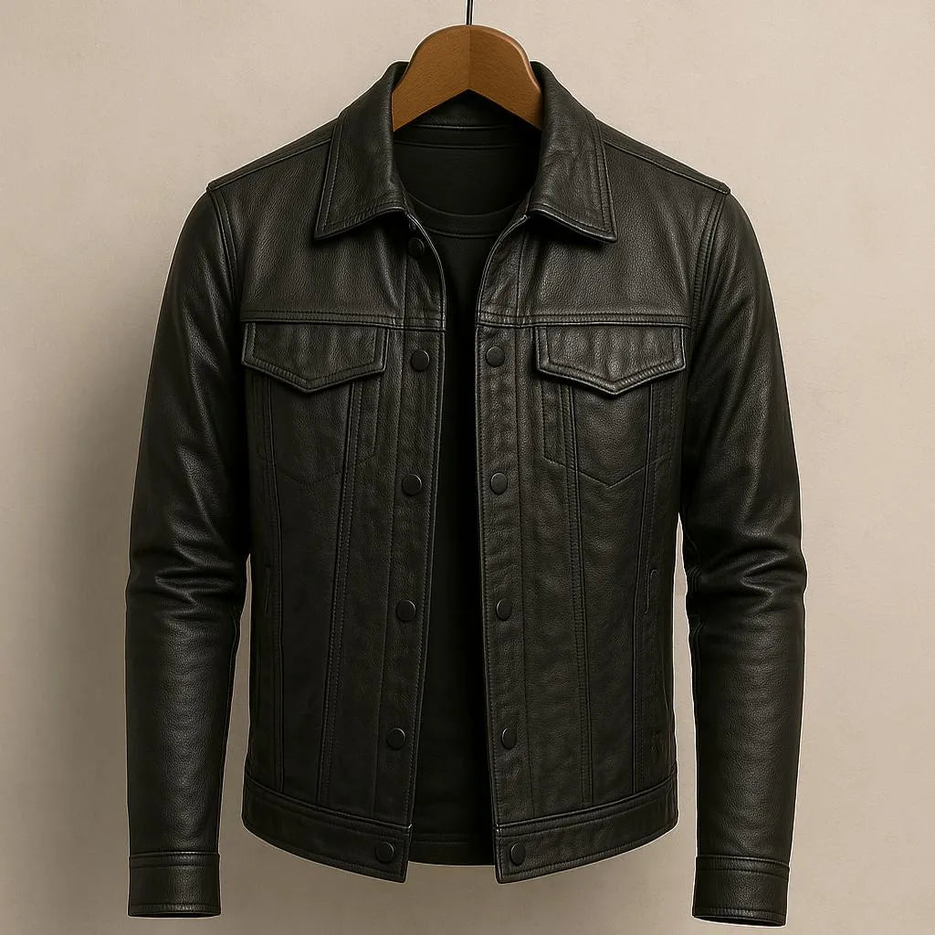 Veste en cuir premium pour homme