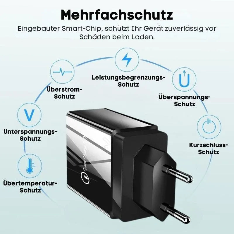 USB Ladegerät mit 4 Ports