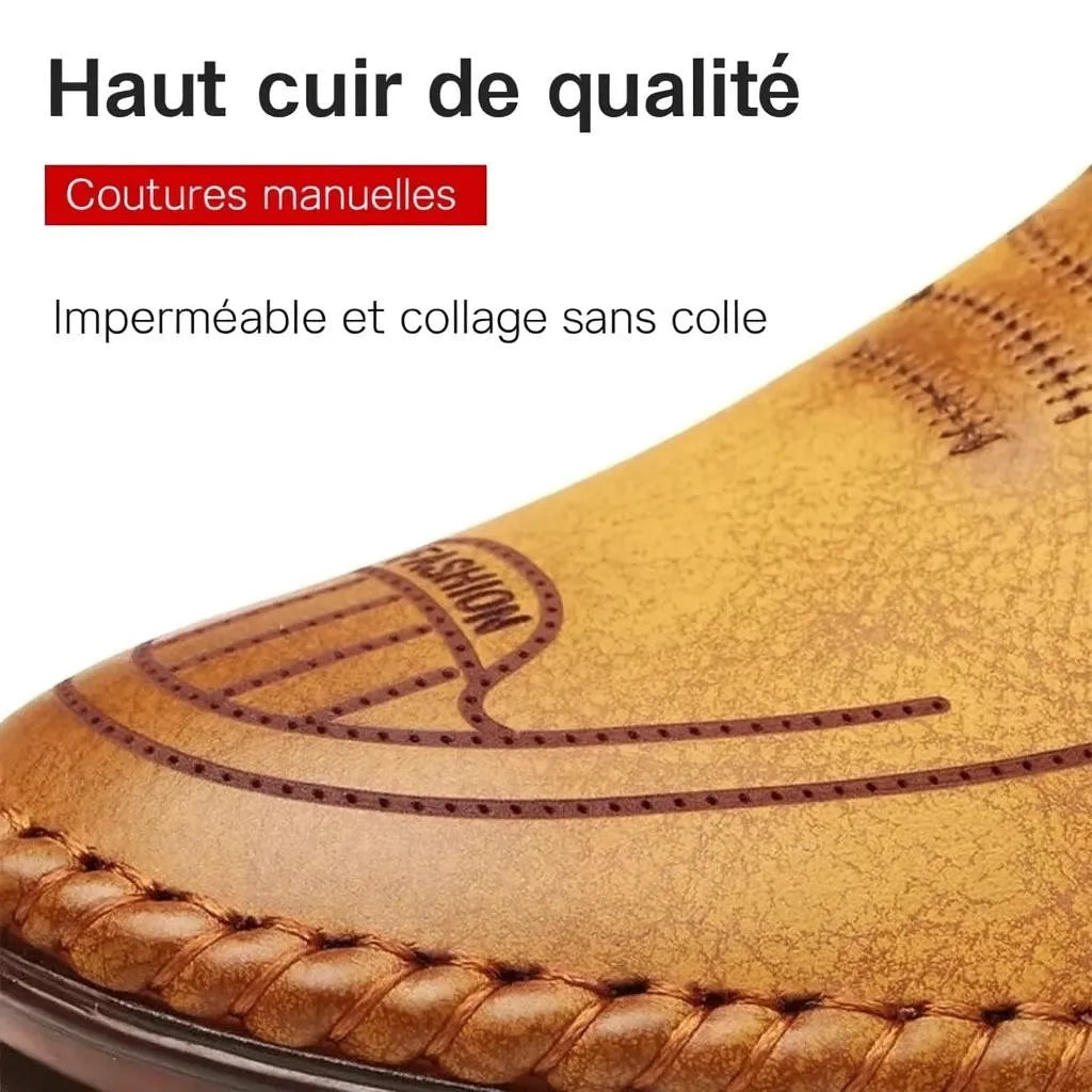 Chaussures homme cuir respirantes antidérapantes