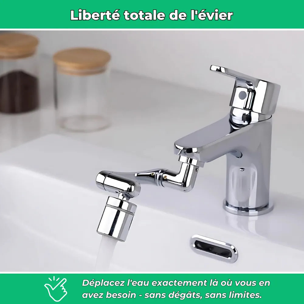 Rallonge de robinet pivotante 1440°