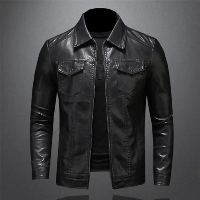 Veste en cuir homme