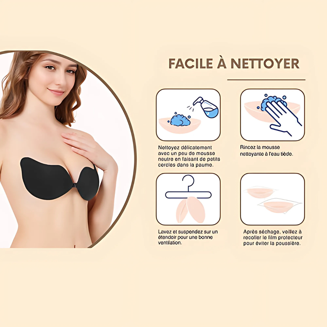 Unsichtbarer, wiederverwendbarer Push-up-BH