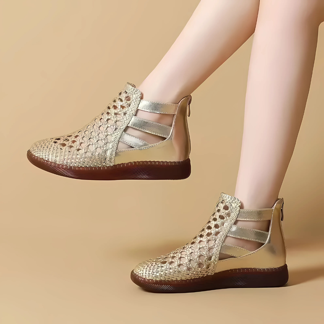 Bequeme Sandaletten aus echtem Leder