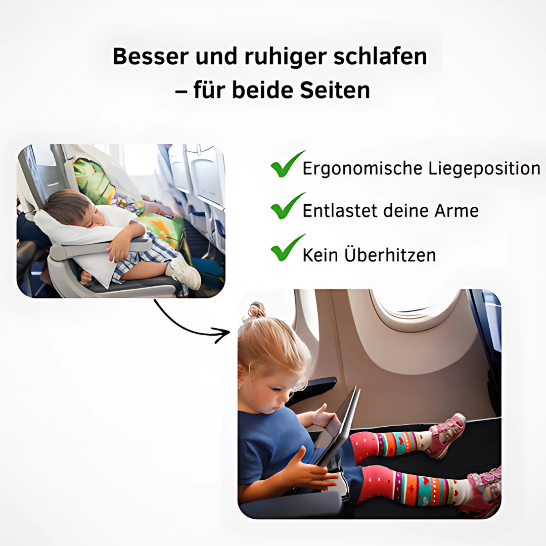 Tragbare Kinder-Fußstütze fürs Flugzeug