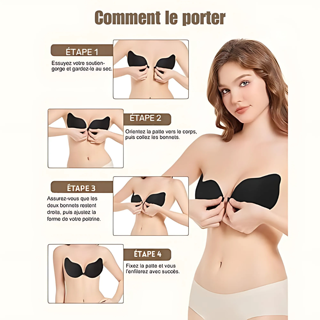 Unsichtbarer, wiederverwendbarer Push-up-BH