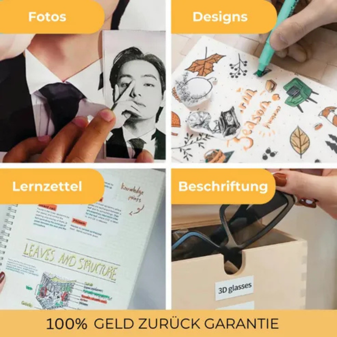 Tragbarer Mini-Thermodrucker für Notizen und Etiketten