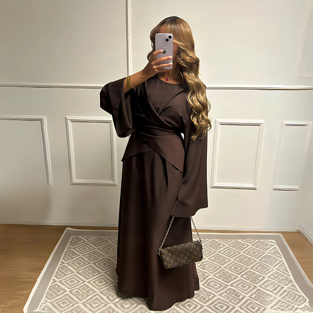 Fließende Abaya mit Schmetterlingsärmeln