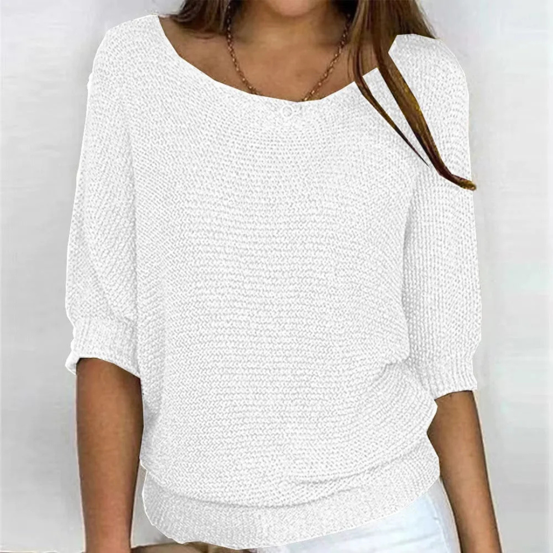 Leichter, weicher Pullover mit Puffärmeln