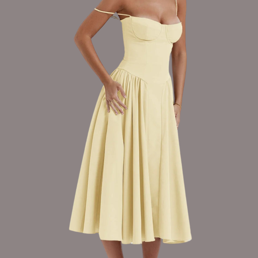 Ärmelloses Midikleid mit Korsett-Passform - Attraktive Passform