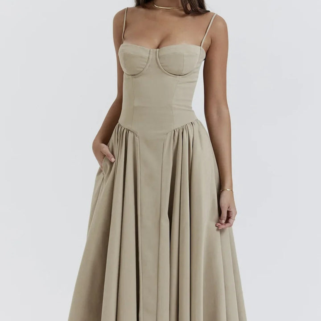 Ärmelloses Midikleid mit Korsett-Passform - Attraktive Passform