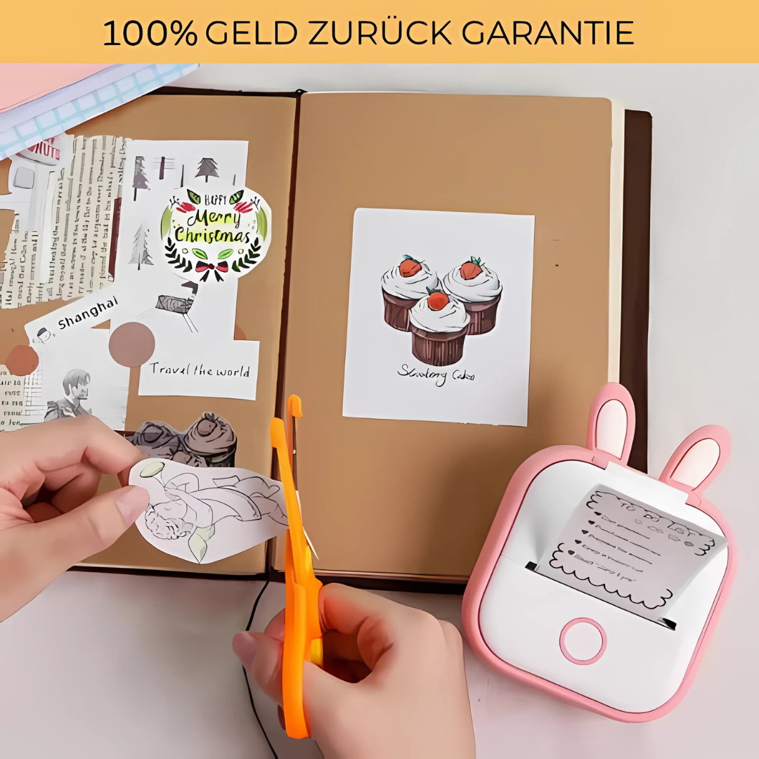 Tragbarer Mini-Thermodrucker für Notizen und Etiketten