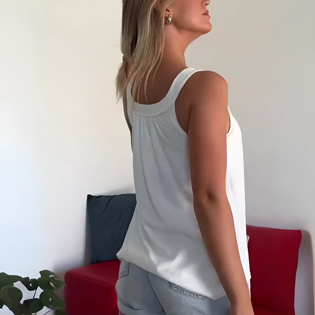 Trägerloses, plissiertes Tank-Top