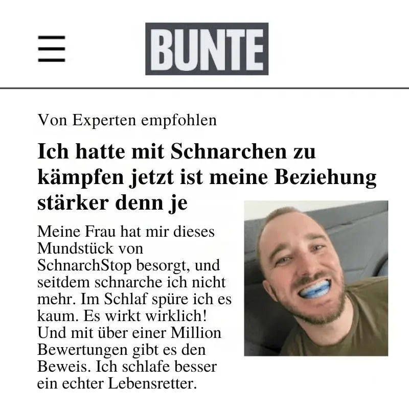Anti-Schnarchschiene - Ruhiger Schlaf ab der ersten Nacht