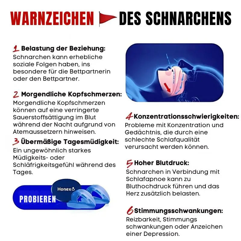 Anti-Schnarchschiene - Ruhiger Schlaf ab der ersten Nacht