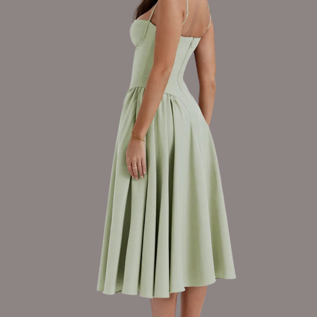 Ärmelloses Midikleid mit Korsett-Passform - Attraktive Passform