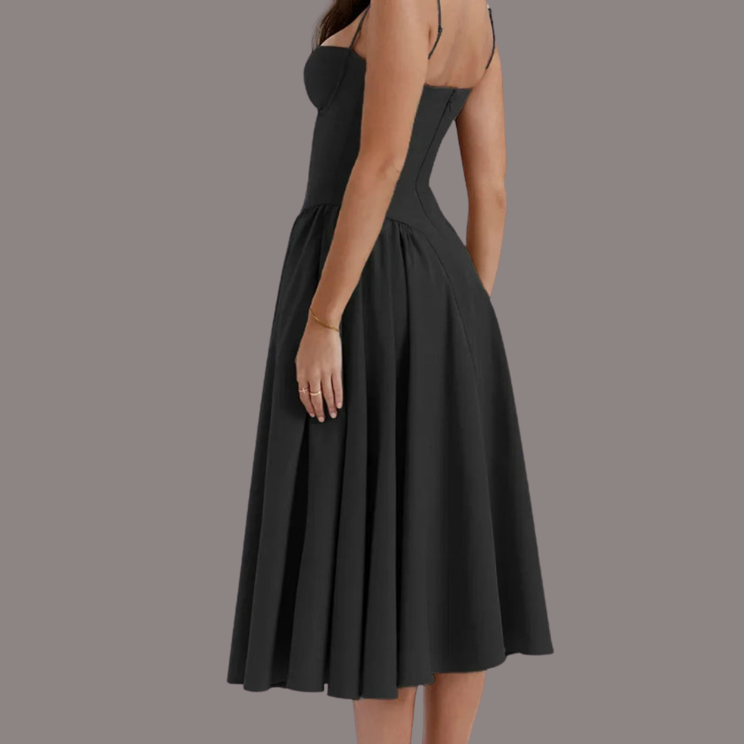 Ärmelloses Midikleid mit Korsett-Passform - Attraktive Passform