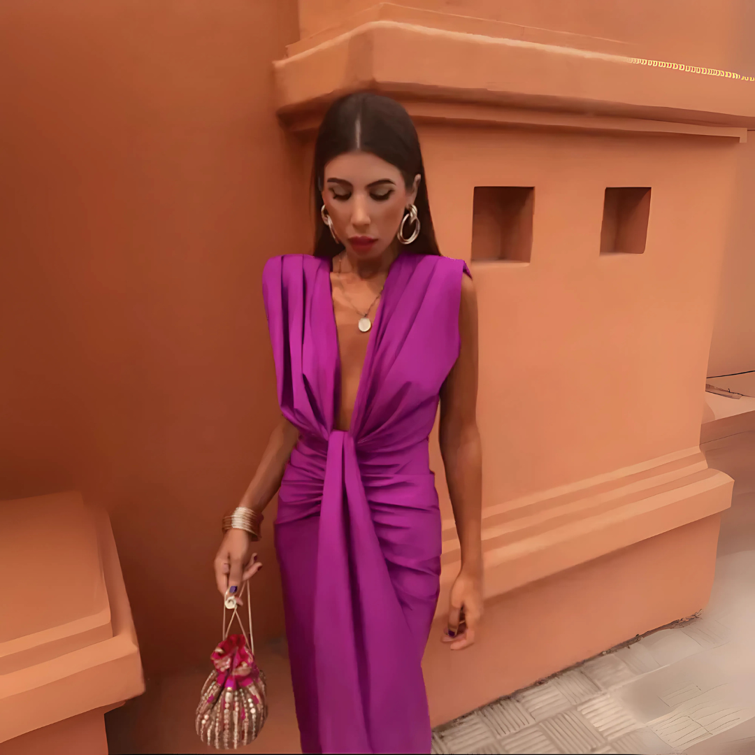 Elegantes Drapiertes Kleid