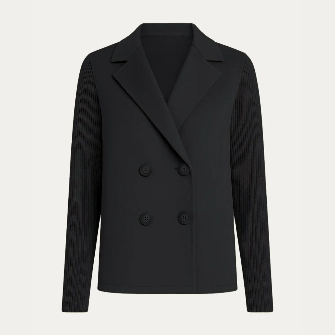 Eleganter Blazer mit gestrickten Ärmeln