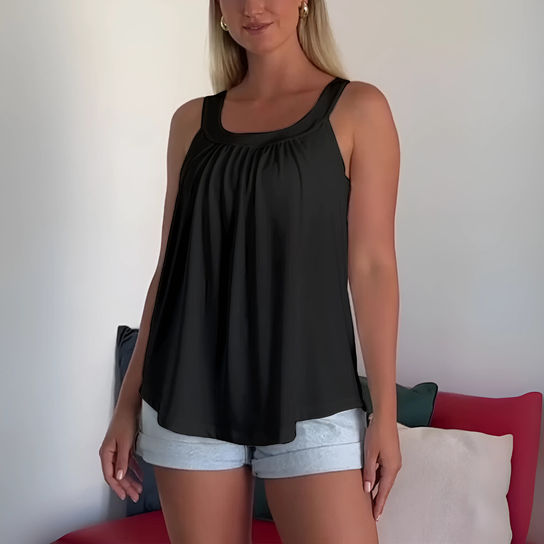 Trägerloses, plissiertes Tank-Top