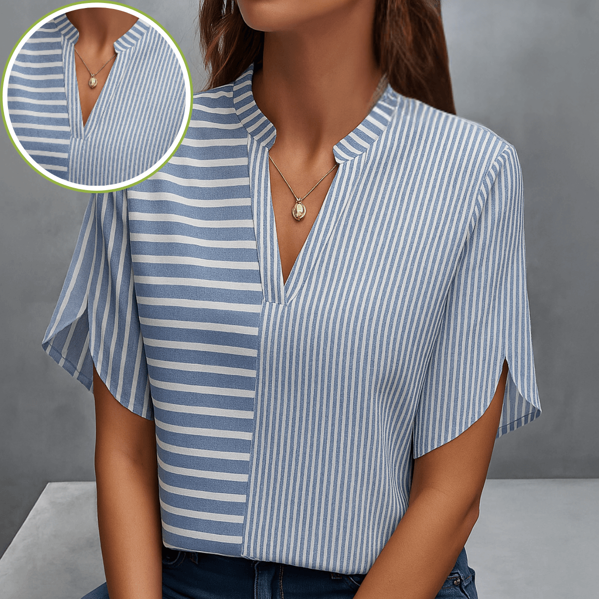 Lässige Bluse mit Streifen