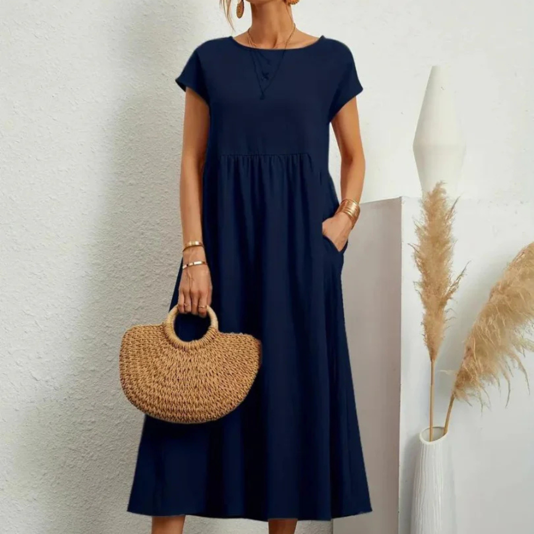 Fließendes Kleid aus Baumwolle