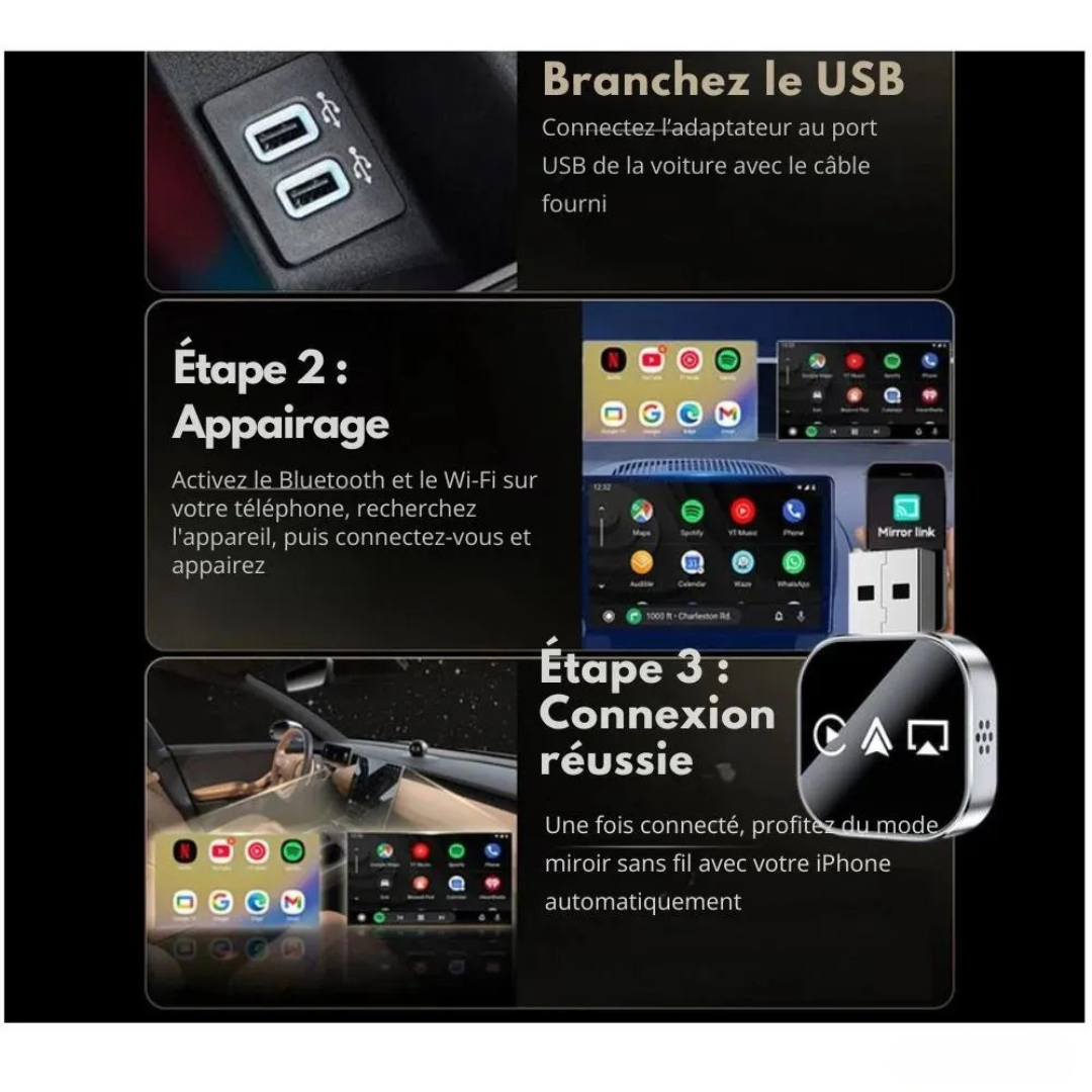 Drahtloser CarPlay- und Android Auto-Adapter