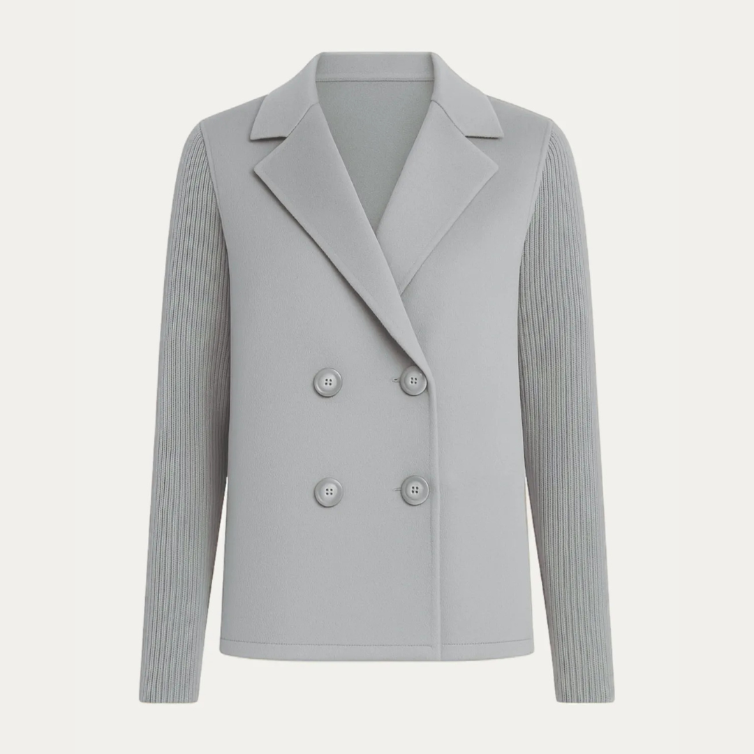 Eleganter Blazer mit gestrickten Ärmeln