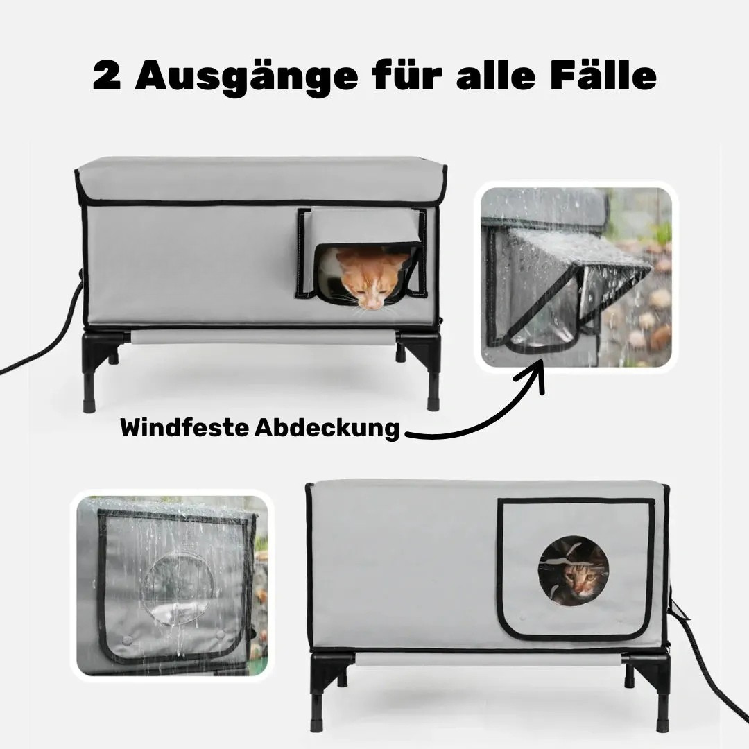 Beheizbares Katzenhaus für draußen