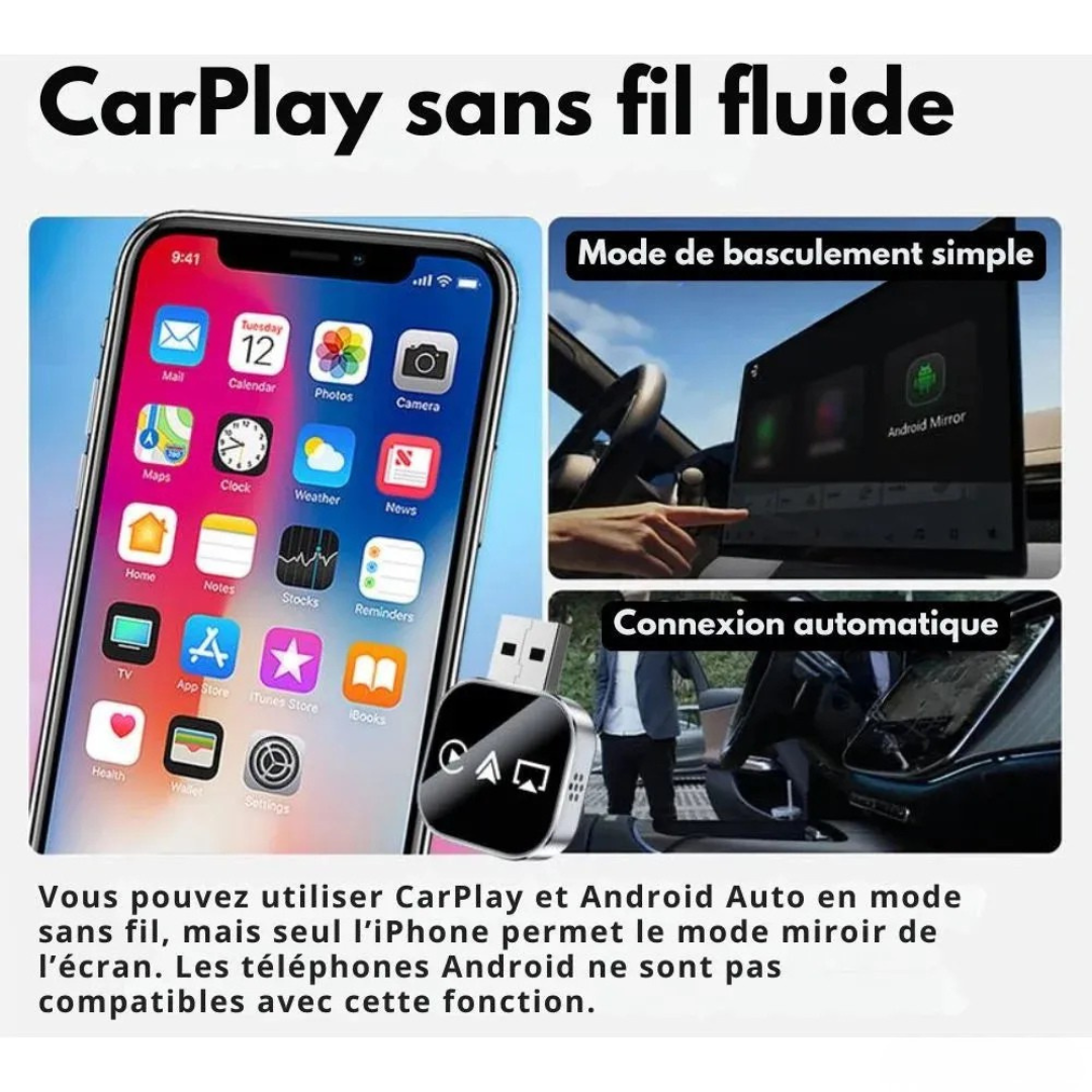 Drahtloser CarPlay- und Android Auto-Adapter
