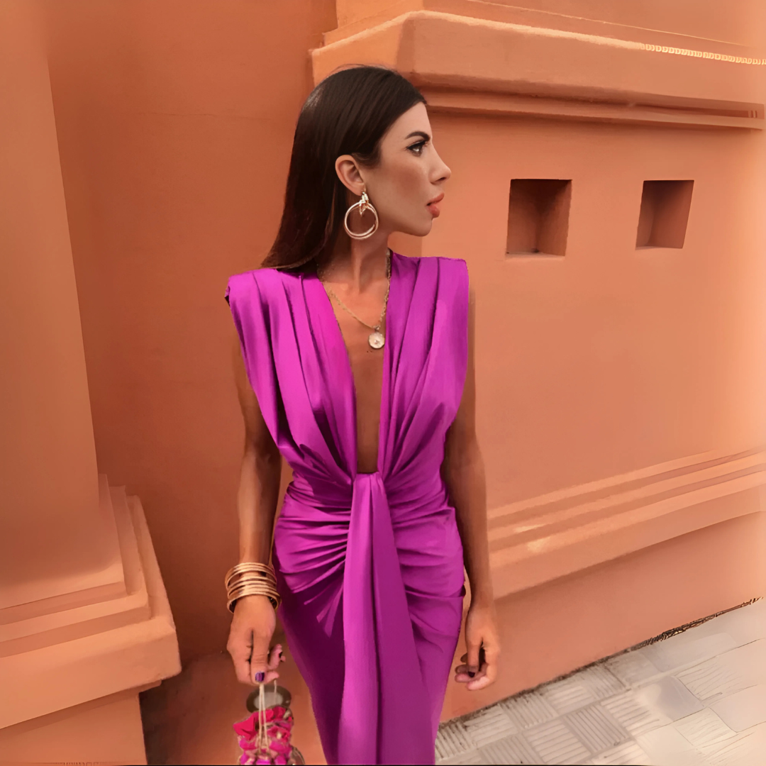 Elegantes Drapiertes Kleid