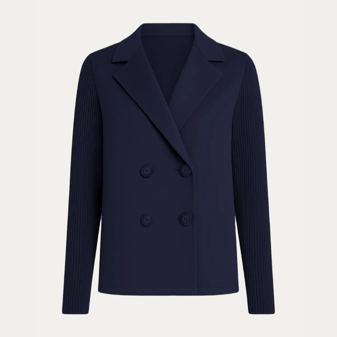 Eleganter Blazer mit gestrickten Ärmeln