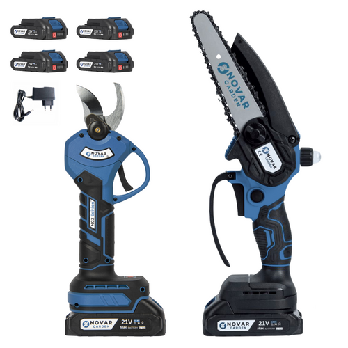 NovarGarden® Müheloses Schneiden Pack NG2 - Inkl. Koffer & 4 Batterien