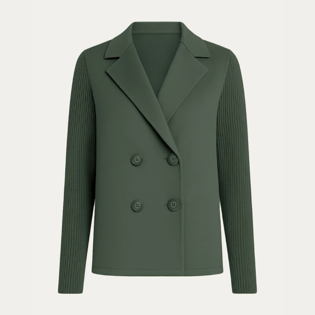 Eleganter Blazer mit gestrickten Ärmeln