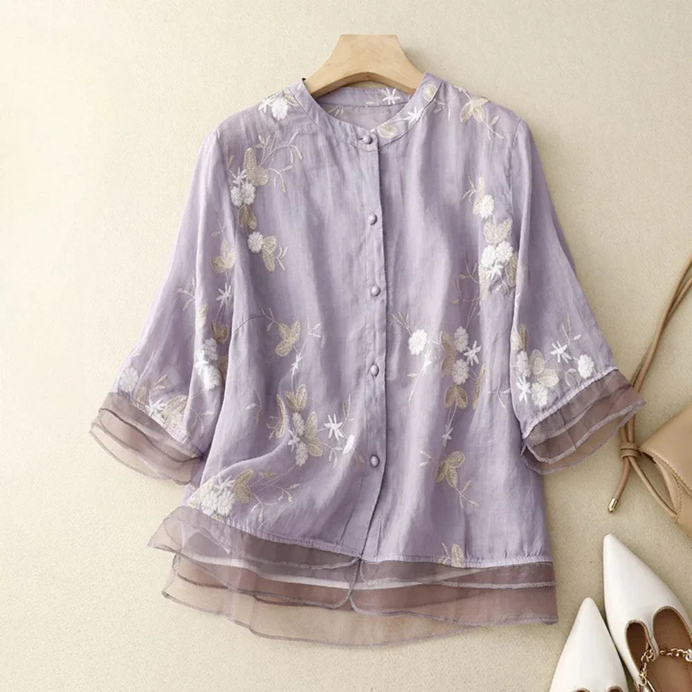 Bestickte Bluse