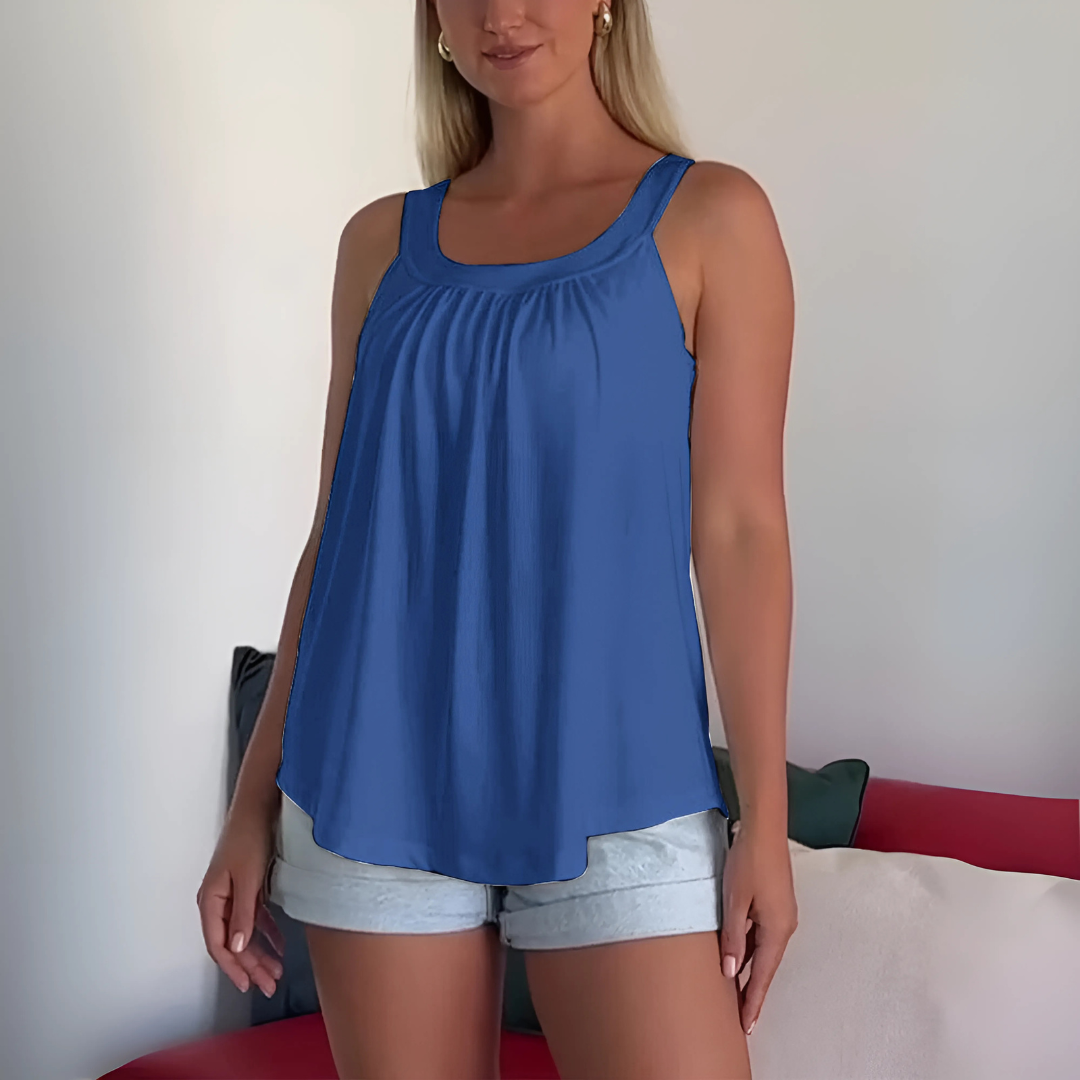 Trägerloses, plissiertes Tank-Top