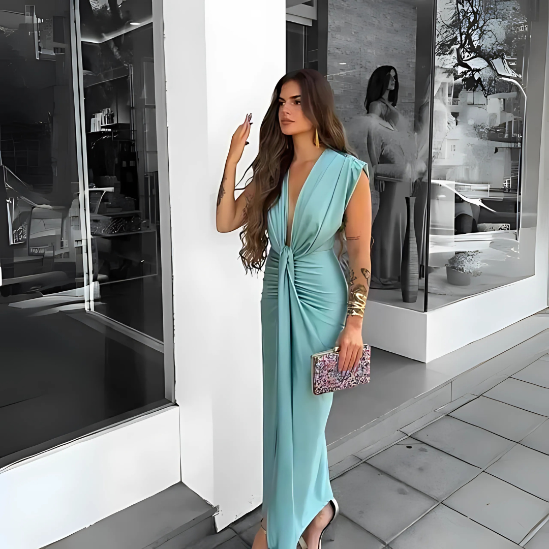 Elegantes Drapiertes Kleid