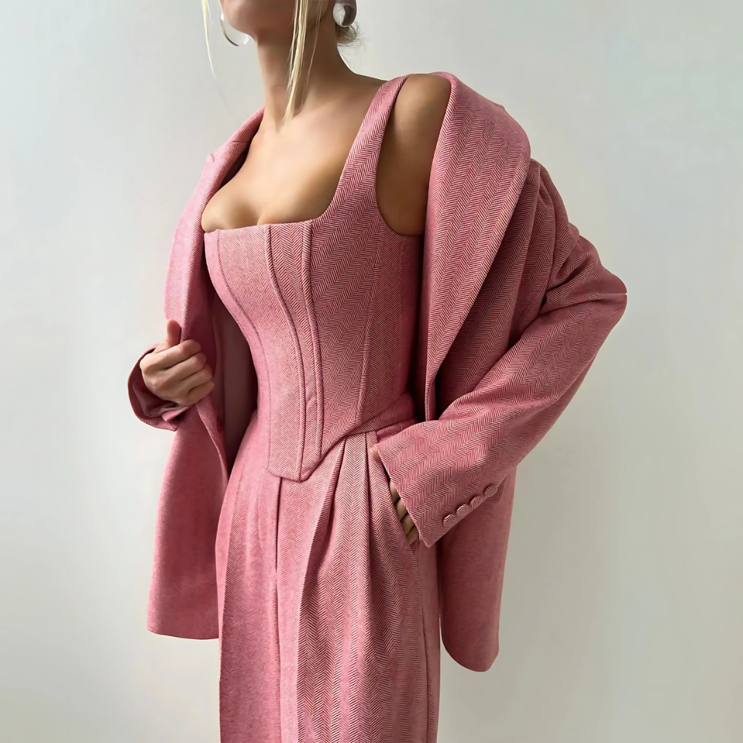 Elegantes 3-teiliges Damen-Set mit Blazer und Hose