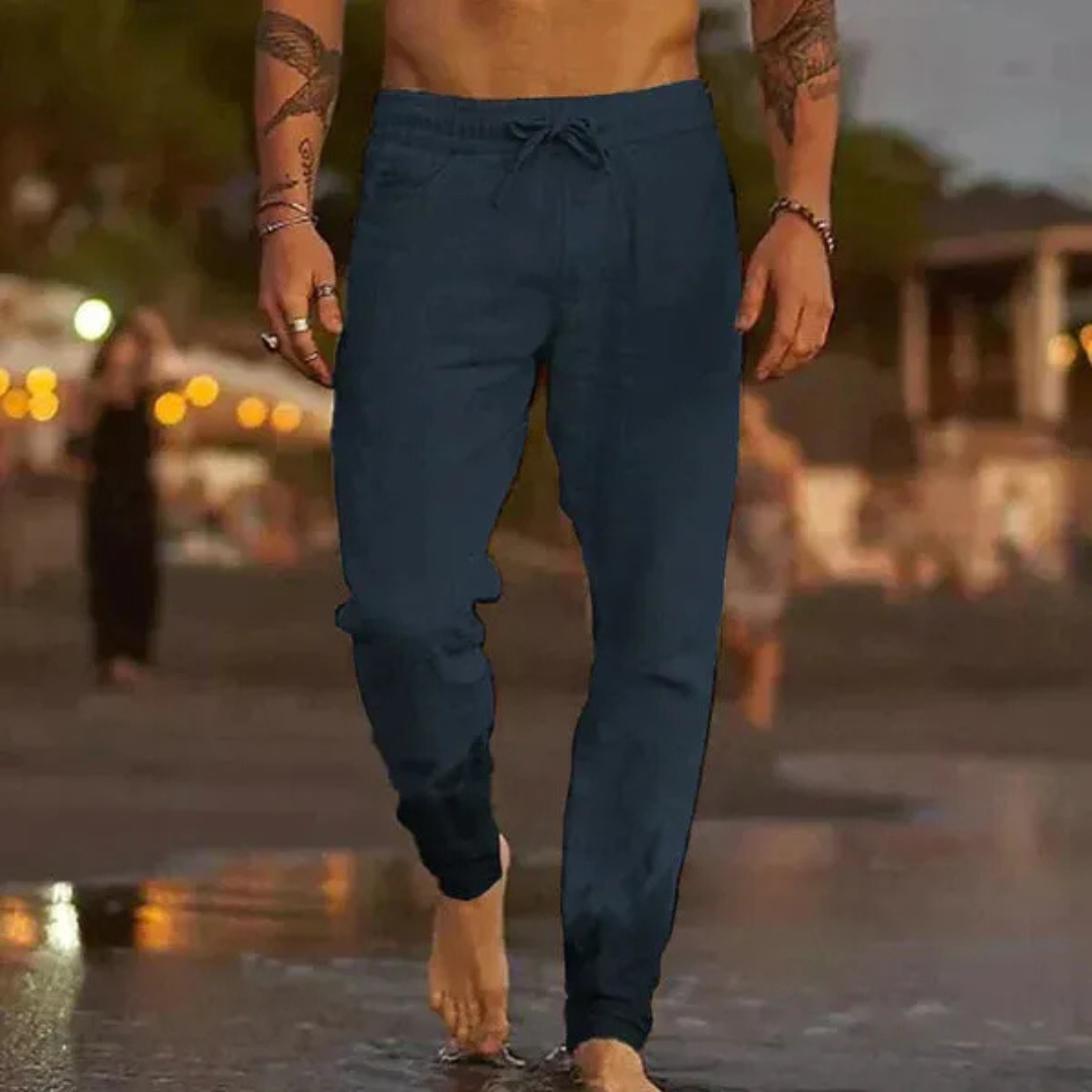 Strandhose aus Leinen