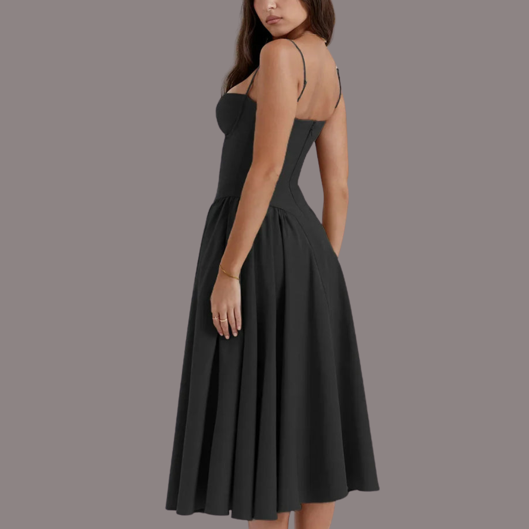 Ärmelloses Midikleid mit Korsett-Passform - Attraktive Passform