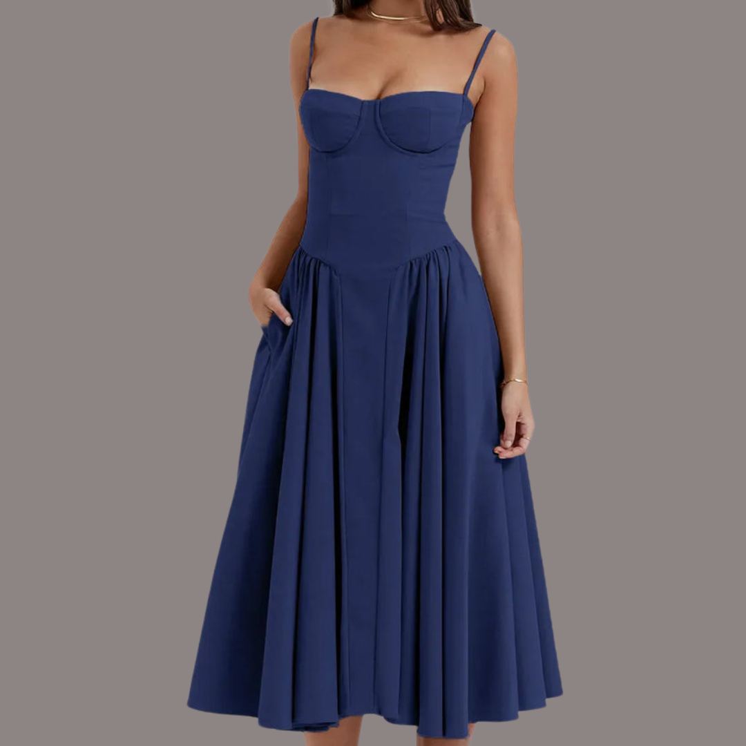 Ärmelloses Midikleid mit Korsett-Passform - Attraktive Passform