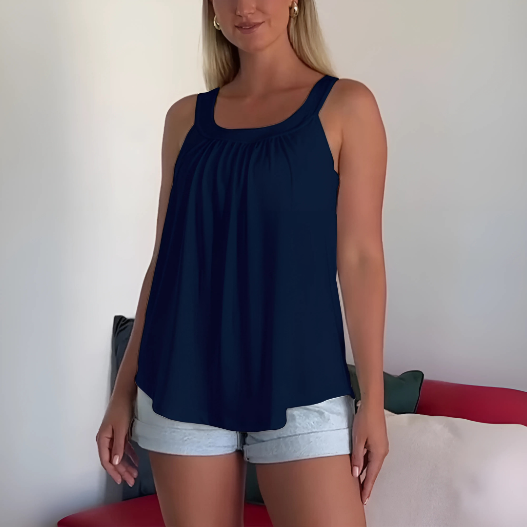 Trägerloses, plissiertes Tank-Top