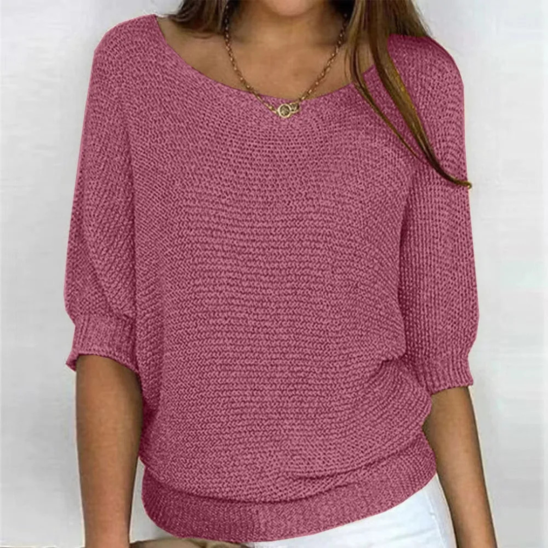 Leichter, weicher Pullover mit Puffärmeln
